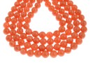 Mallorca type pearls, round, coral, 8mm