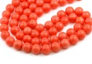 Mallorca type pearls, round, coral, 10mm