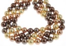 Mallorca type pearls, round, mix, 10mm