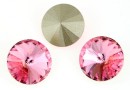 Swarovski, rivoli, light rose, 6mm - x2