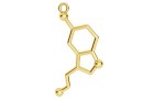 Happiness formula pendant, silver 925 gold plated, 29mm - x1