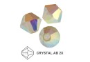 Preciosa, margele bicone, crystal aurore boreale 2x, 4mm - x40