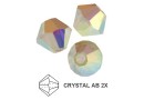 Preciosa, margele bicone, crystal aurore boreale 2x, 6mm - x20