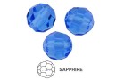 Preciosa, faceted round bead, sapphire, 3mm - x10