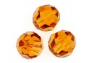 Preciosa, faceted round bead, topaz, 3mm - x10