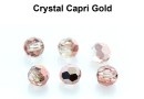 Preciosa, faceted round bead, capri gold, 3mm - x10