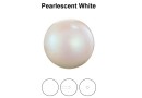 Perle Preciosa cu un orificiu, pearlescent white, 4mm - x4