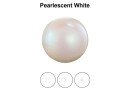 Preciosa one hole pearls, pearlescent white, 6mm - x2