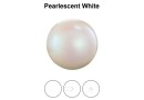 Preciosa one hole pearls, pearlescent white, 6mm - x2