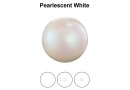 Perle Preciosa cu un orificiu, pearlescent white, 12mm - x2