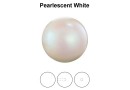 Preciosa one hole pearls, pearlescent white, 12mm - x2