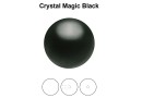 Preciosa one hole pearls, magic black, 4mm - x4