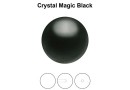 Preciosa one hole pearls, magic black, 6mm - x2