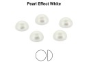 Preciosa, cabochon perla cristal, white, 3mm - x4