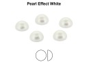 Preciosa, crystal pearl cabochon, white, 3mm - x4