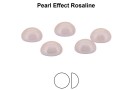 Preciosa, cabochon perla cristal, rosaline, 6mm - x4