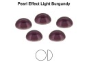 Preciosa, crystal pearl cabochon, light burgundy, 6mm - x4