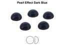 Preciosa, crystal pearl cabochon, dark blue, 4mm - x4