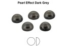 Preciosa, cabochon perla cristal, dark grey, 4mm - x4