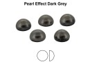 Preciosa, crystal pearl cabochon, dark grey, 4mm - x4