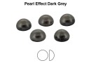 Preciosa, cabochon perla cristal, dark grey, 6mm - x4
