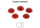 Preciosa, cabochon perla cristal, cranberry, 6mm - x4