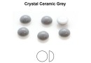 Preciosa, crystal pearl cabochon, ceramic grey, 6mm - x4