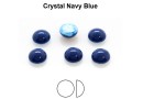 Preciosa, cabochon perla cristal, navy blue, 6mm - x4