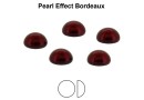 Preciosa, crystal pearl cabochon, bordeaux, 6mm - x4