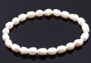 Elastic bracelet made of white freshwater pearls 7-8mm