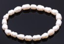 Elastic bracelet made of white freshwater pearls 8-10mm