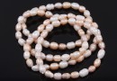 Elastic bracelet made of tricolour freshwater pearls 7-8mm