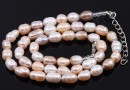 Colier din Perle de cultura alb, mov nisipiu, rose 8-10mm