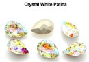 Ideal crystals, fancy picatura, white patina, 10x7mm - x4
