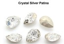 Ideal crystals, fancy picatura, silver patina, 10x7mm - x4
