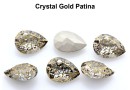 Ideal crystals, fancy picatura, gold patina, 10x7mm - x4
