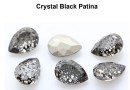 Ideal crystals, fancy picatura, black patina, 10x7mm - x4