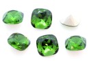 Ideal crystals, fancy square, fern green, 10mm - x2