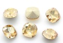 Ideal crystals, fancy square, golden shadow, 10mm - x2