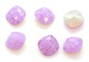 Ideal crystals, fancy square, violet crackled, 12mm - x2