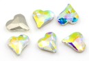 Ideal crystals, heart fancy, aurore boreale, 9x8mm - x2