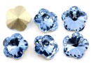 Ideal crystals, fancy flower, light sapphire, 10mm - x1