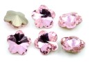 Ideal crystals, fancy flower, light rose, 10mm - x1