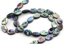 Margele sidef natural Abalone, scoica paua, oval, 16x12mm