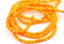 Intense yellow mother-of-pearl beads, round, 5.5mm