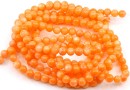 Coral pearl beads, round, 5.5mm