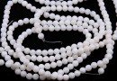 White pearl beads, round, 5mm