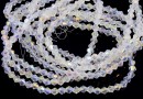 Crystal bead string, faceted biconical, northern lights, 4mm