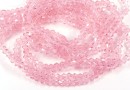 Sirag margele cristal, biconic fatetat, light rose, 4mm