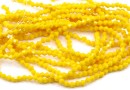 Crystal bead string, faceted biconical, indian yellow, 4mm